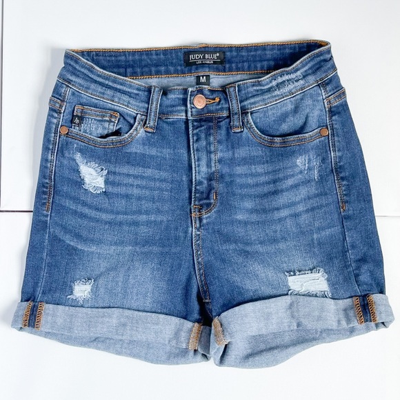 Judy Blue Pants - BNWOT Judy Blue High Waisted Denim Cuffed Shorts